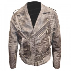Wesley Snipes Passenger 57 Distressed Leather Jacket 
